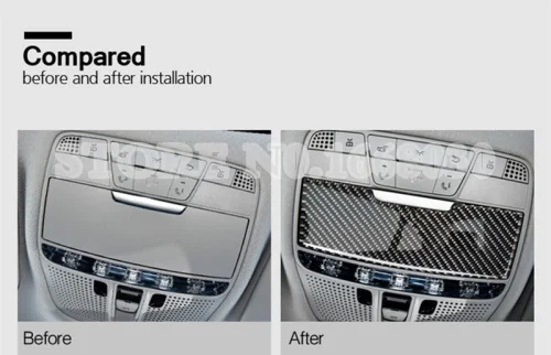 Углеродного волокна перед чтение светильник Накладка для Benz GLC X205 X253 2015 2021 1 шт.