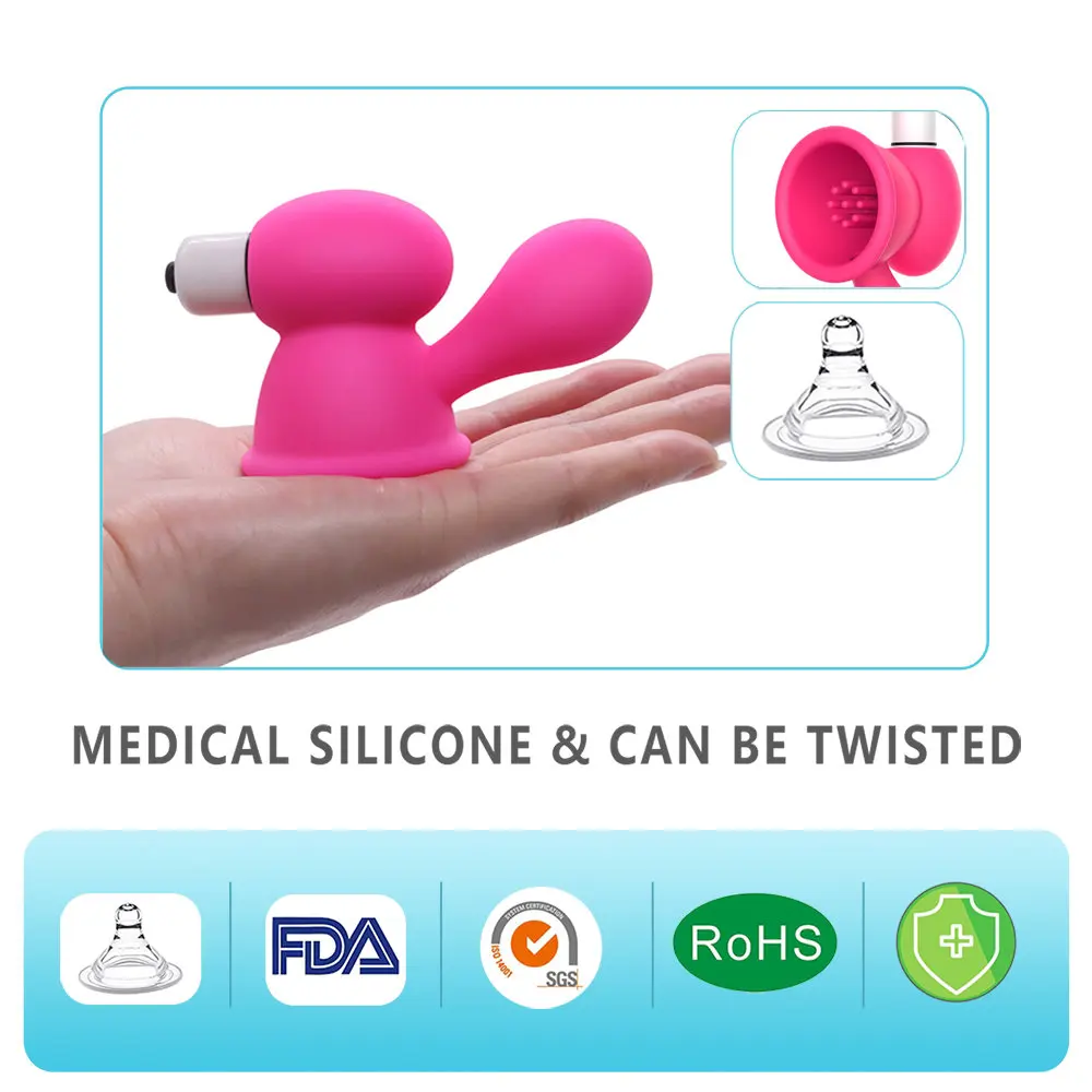 Силиконовые соски присоски вибратор груди увеличитель клитора стимулятор