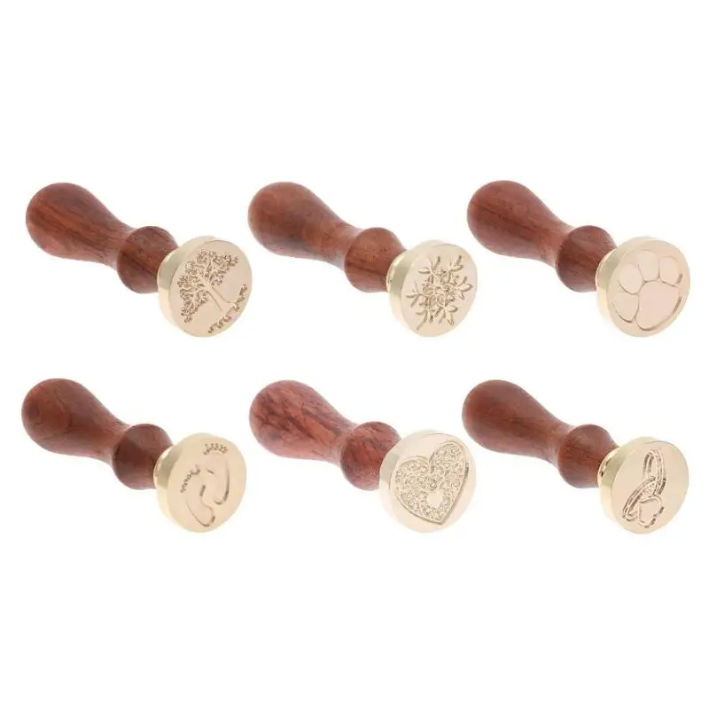 Медная головка воск герметик DIY Конверт Карты Декор печать с ручкой|Штампы и