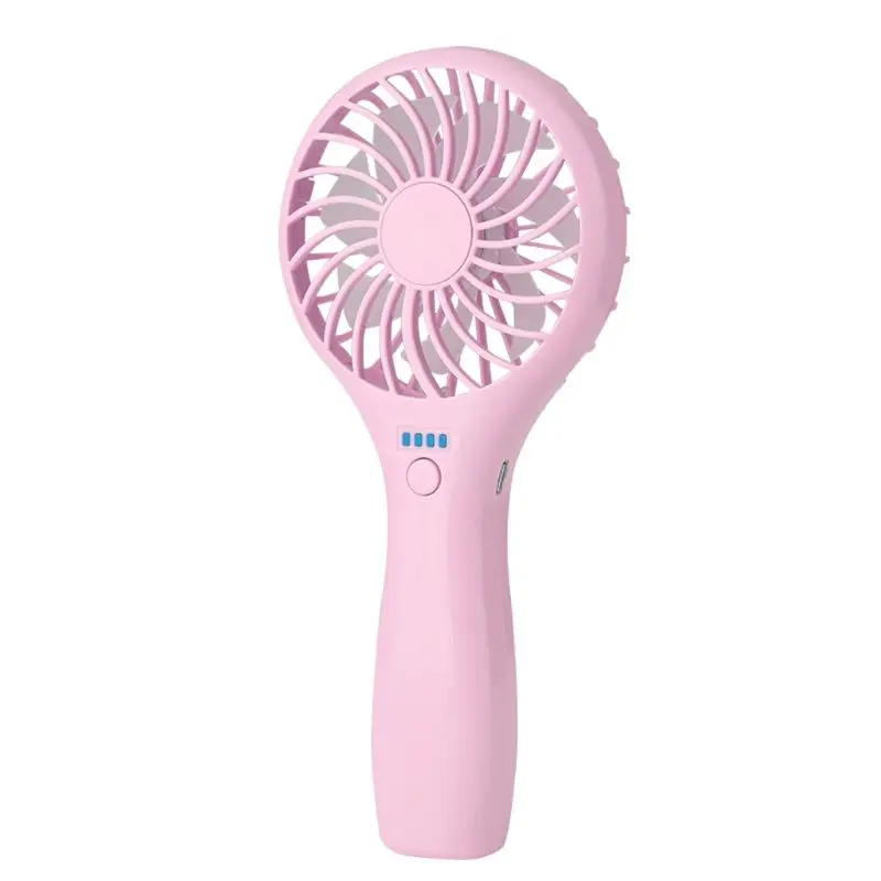 

Without Battery Desktop USB Fan Cooling Handheld Fan 3 Speed Cooler Fan With LED Light for Car Home Office Outdoor F2TA