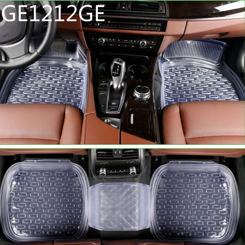 

Универсальные Нескользящие автомобильные коврики GE1616GE, 64*47 см, автомобильные коврики, автомобильный коврик, прозрачный черный, 5 шт./комплек...