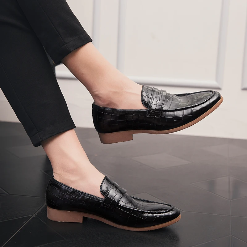 2019 г. мужская повседневная обувь дышащие кожаные лоферы офисная для мужчин