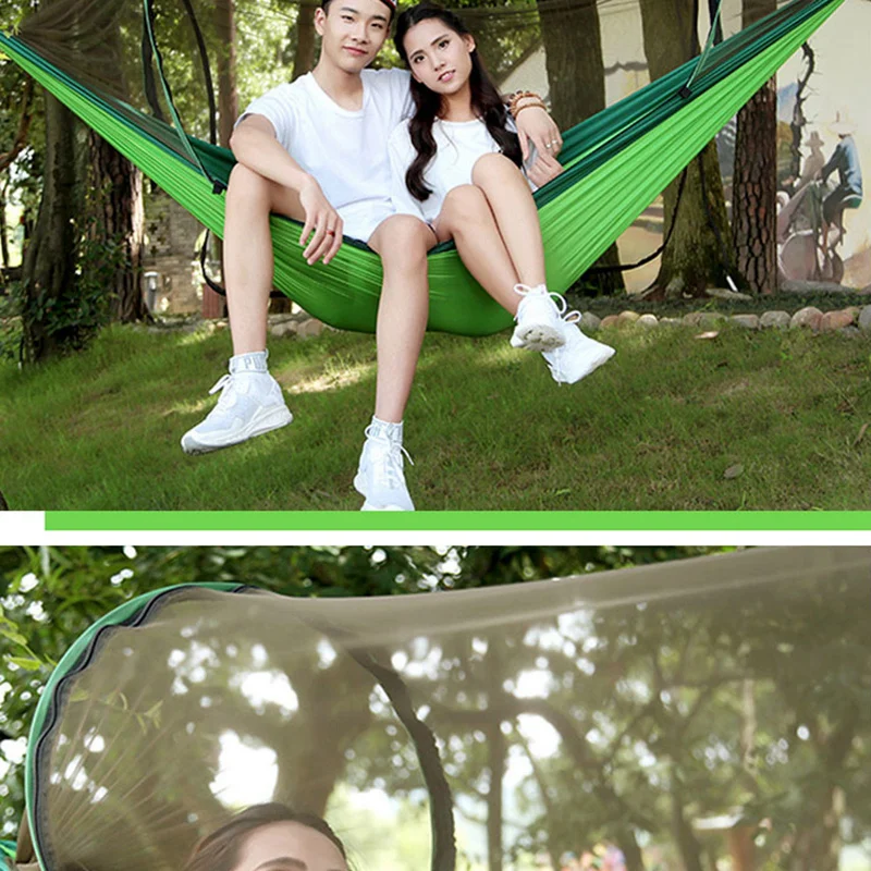 

Camping Hammock with Net Lightweight Double Hammock Portable Hammocks for Indoor Outdoor Hiking Camping