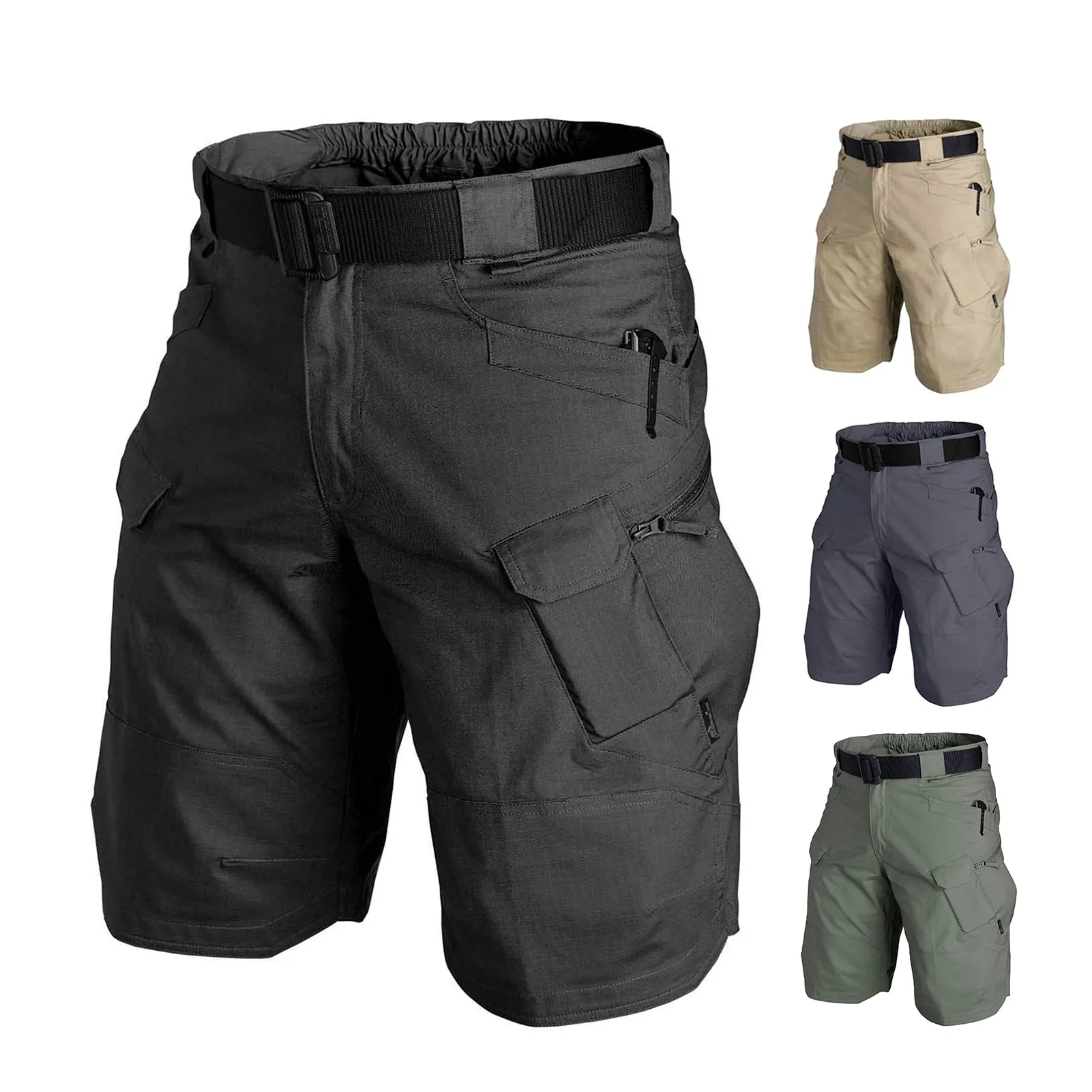 Male Tactical Short Military Waterproof Workwear Pants Shorts Outdoor Cycling Sports Shorts Summer Quick-Drying Leisure Shorts