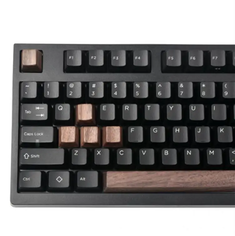 Грецкий орех OEM высота деревянный Keycap костюм для механической клавиатуры деревянные брелки индивидуальность без резьбы для механической клавиатуры