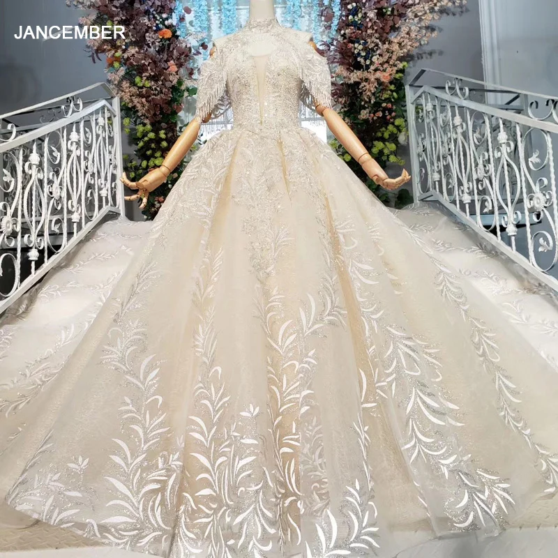 HTL869 свадебное кружевное платье со съемным плечевым цепи с открытыми плечами брак