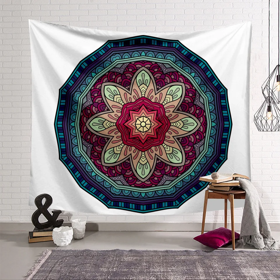 

Mandala Tapestry Bohemian Decor Wall Tapestry Gradient Abstract Wall Decor Bedroom Multifunctional Home Decor Blanket Yoga Mats