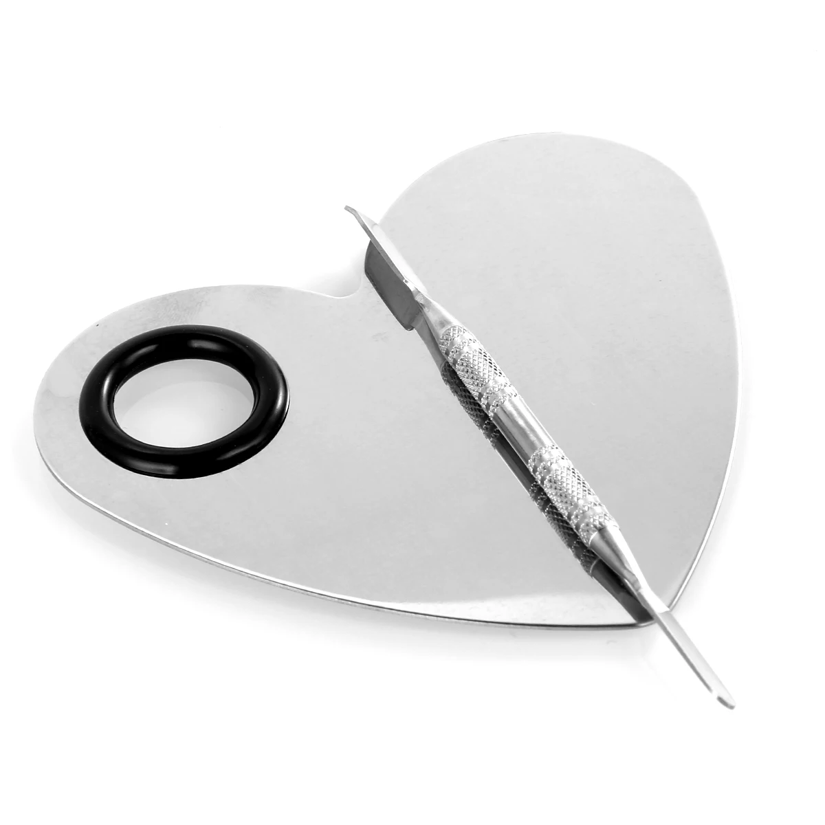 Нержавеющая сталь Зеркальная поверхность Палетка для смешивания красок макияжа