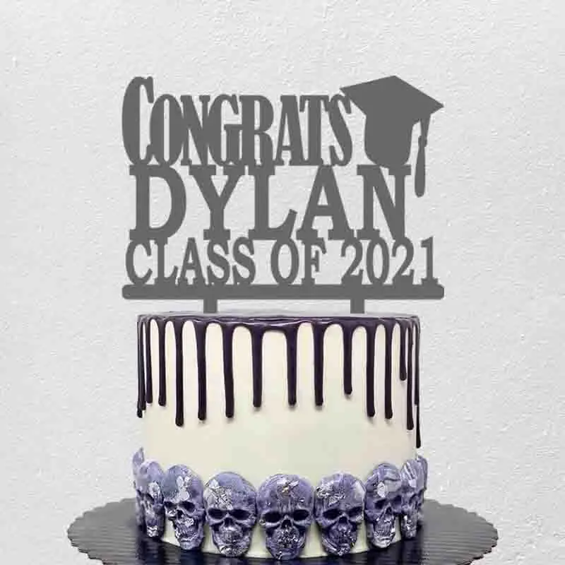 Персонализированный Топпер для выпускного торта с именем на заказ класс 2021