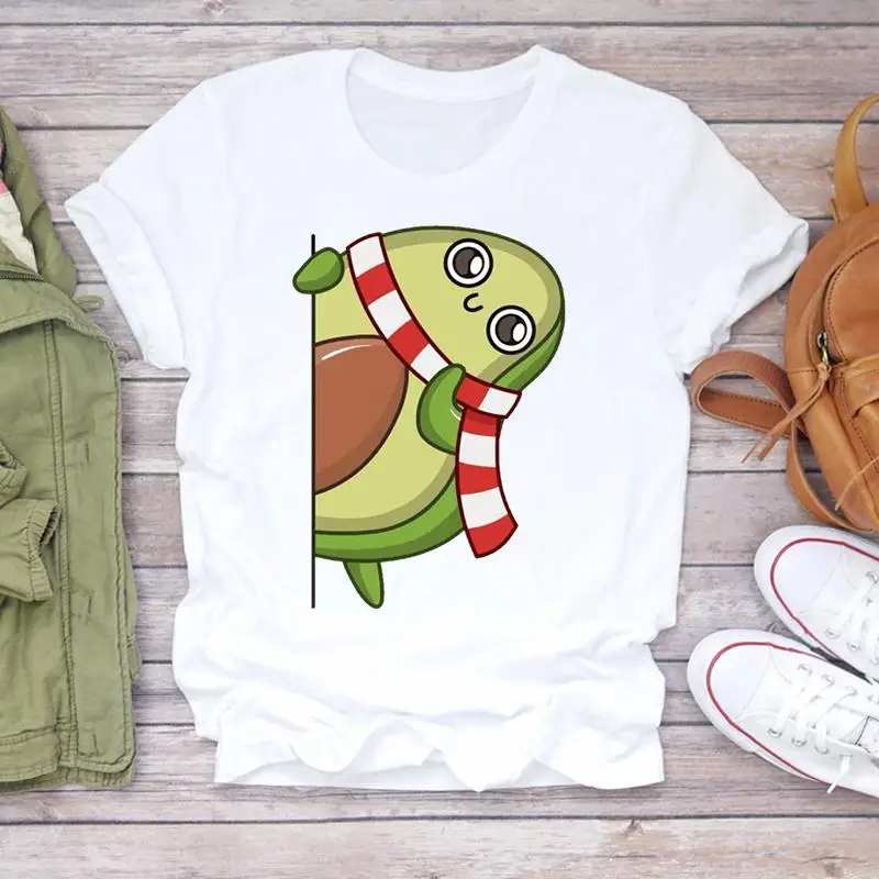 

Женские Мультяшные Праздничные рождественские и новогодние футболки с принтом, топ, футболка, трендовая Стильная Милая футболка с графичес...