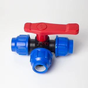 Тройник из полиэтилена, 1 шт., соединительный шарнир 12 дюйма, 34 дюйма, 1 дюйма, 1,2 дюйма, 1,5 дюйма, фитинги для водопроводных труб, пластиковый шаровой клапан, 3-Ходовой Клапан