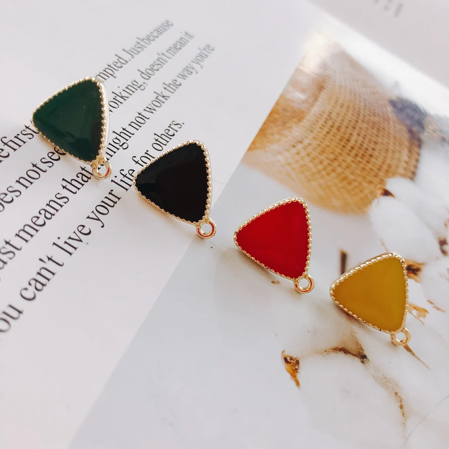 

Alloy Round Dripping oil Pendant Charms DIY Material Jewelry Earring Accessories