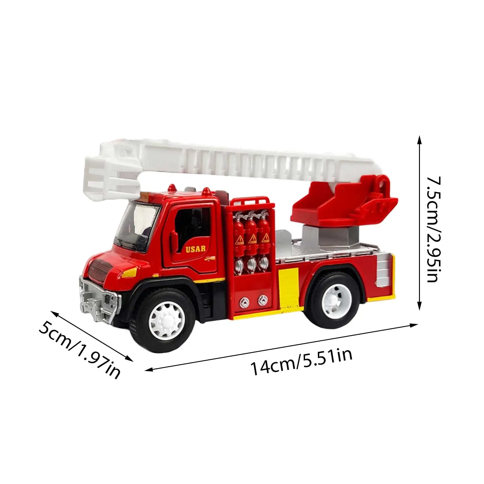 

Children's Alloy Car Model Toy Home Decoration Play House Fire Truck Can Open The Door Educational Toy Boy Birthday Gift