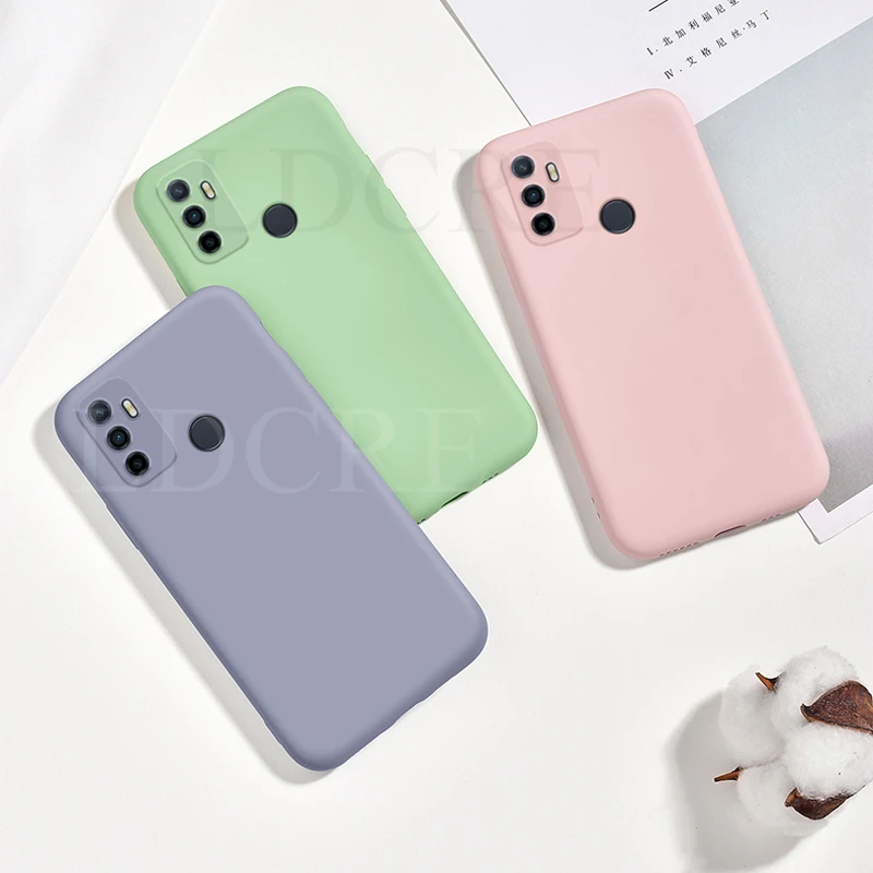 for oppo a53 case liquid rubber silicone shockproof case for oppo a74 4g 5g a94 4g 5g cover for reno4 reno5 reno5 lite reno6 free global shipping