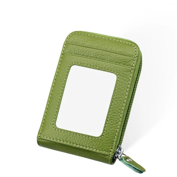 KB09 green Кошелек из натуральной кожи RFID горизонтальный и Вертикальный чехол для карточек ID держатель карты Чехол для кредитной карты мульти-карты кошелек Лидер продаж - Цвет: KB09 green