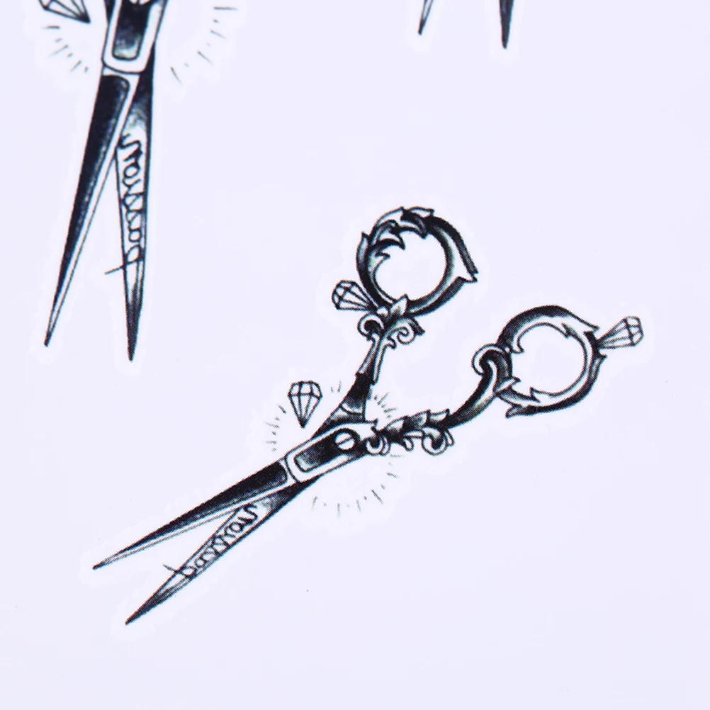 

3D Scissors Arm Body Art Waterproof Temporary Tattoo Sticker Fake Flash Tattoo Stickers