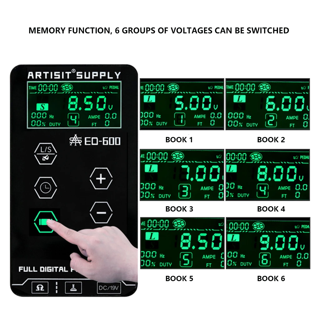 Manooby Professional Tattoo Power Supply Upgrade Machine Intelligent Digital LCD Makeup Dual Supplies | Красота и здоровье