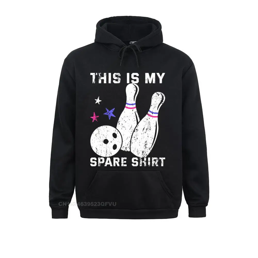 Funny Bowling Free Time Bowler Lover Player This Is My Spare Hoodie Cotton Normal Harajuku Women Funky Men Pullover Hoodie