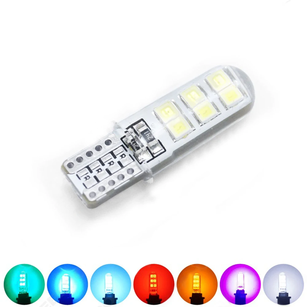 T10 2835 12SMD автомобиля ClearanceLights 12 SMD резиновые шарики Авто DC12V Дверные огни фонарь