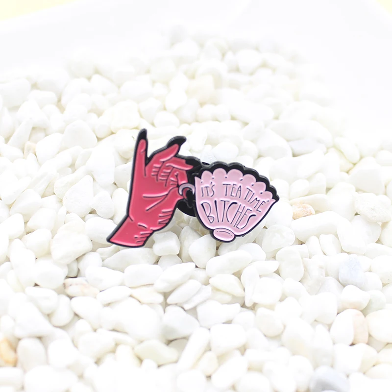 Элегантный женский значок с лацканами эмалированная брошь в форме кофейной