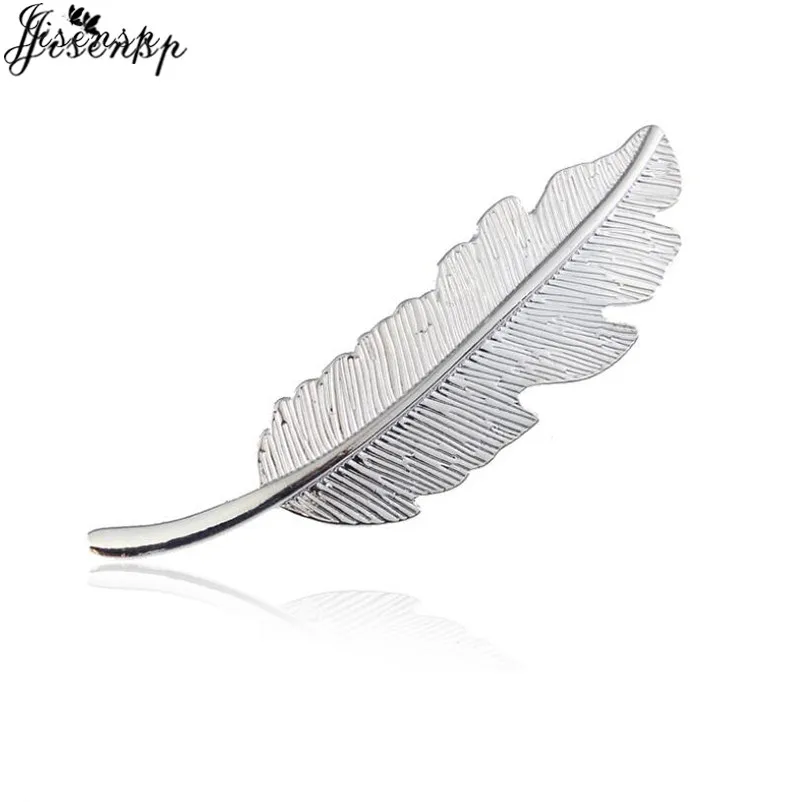 Jisensp Для женщин металлического сплава Винтаж заколка с листиками минимализм