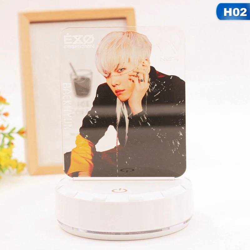 2020 г. EXO BAEKHYUN CHANYEOL SEHUN настольная лампа светильник светодиодсветодиодный Ночная