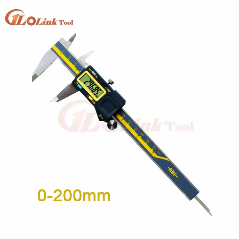 Green color 0-200mm Терма Точность 0,01 мм IP54 Водонепроницаемость 150 мм 300 мм цифровой штангенциркуль микрон Электронный штангенциркуль толщина микрометр Калибр - Цвет: Green color 0-200mm