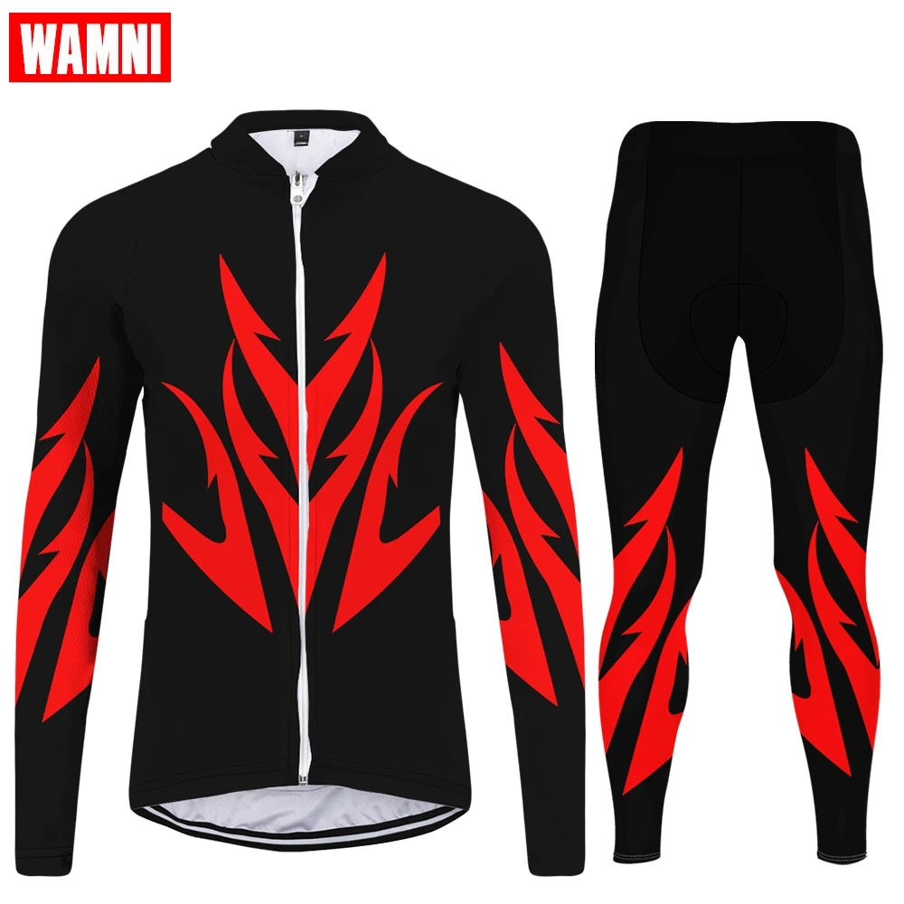 Комплект женской велосипедной одежды WAMNI комплект из Джерси с длинным рукавом