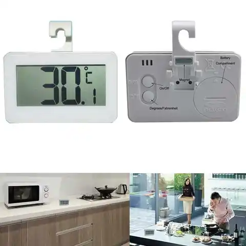 Электронный цифровой термометр для холодильника, Термогигрометр с сигнализацией для мороза, Водонепроницаемый Специальный Y1J0 термометр д...