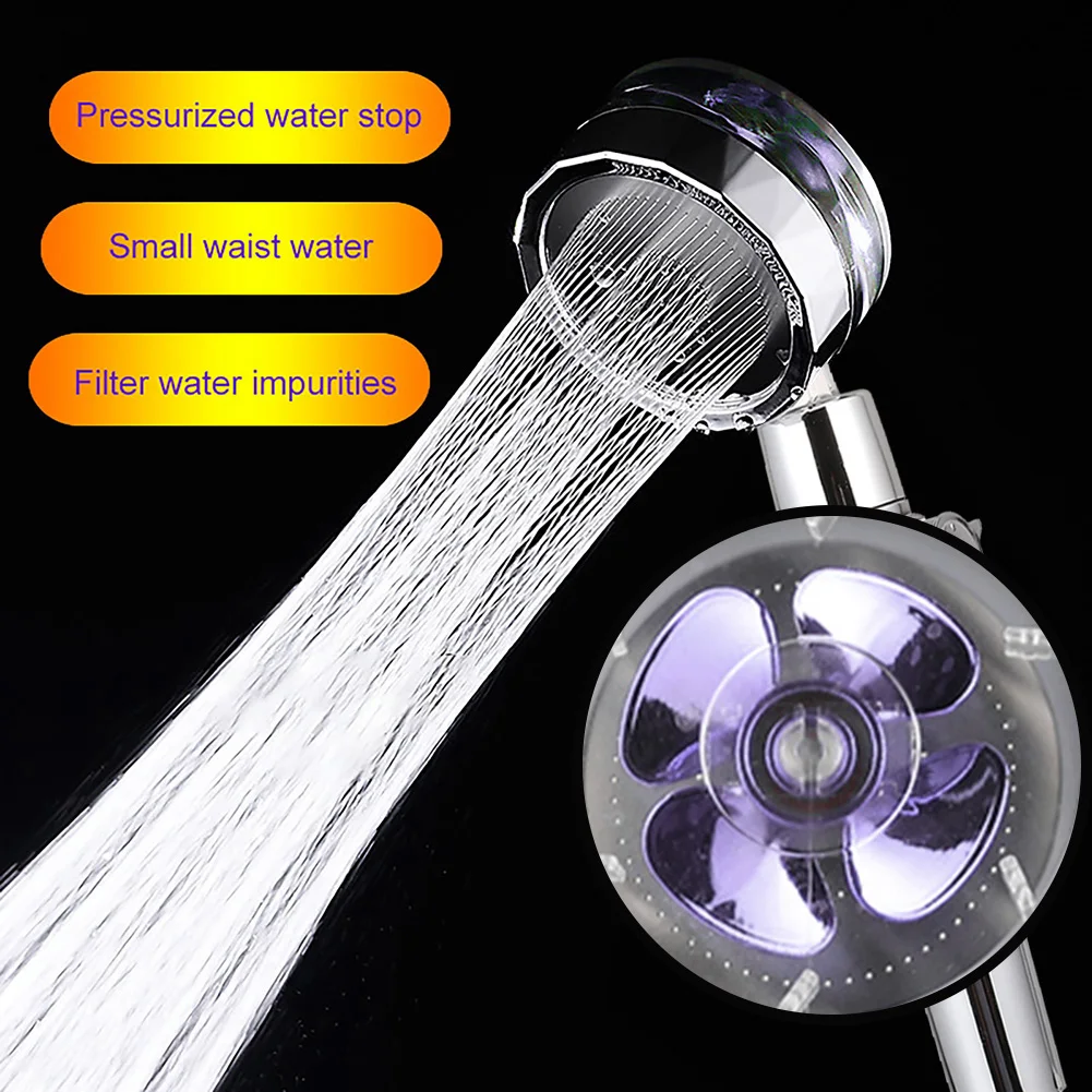

Multi-color Propeller Handheld Shower Head Nozzle High Pressure Adjustment