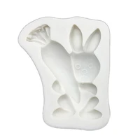 easter diy cake silicone mold diy handmade chocolate candy moulds bunny carrots fondant mold home baking tools for bread jelly