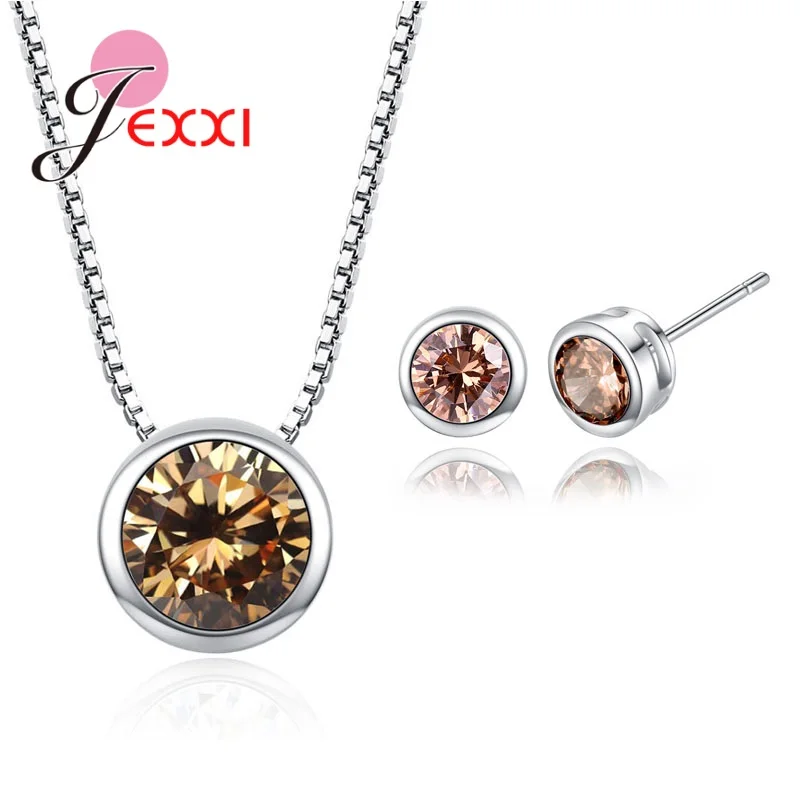 Высококачественные ювелирные наборы для женщин аксессуары Свадебный кулон CZ