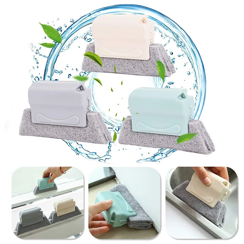 

6PCS Creative Door Window Groove Cleaning Brushes, Magic Window Cleaning Brush Handheld Grip Crevice Space Corner