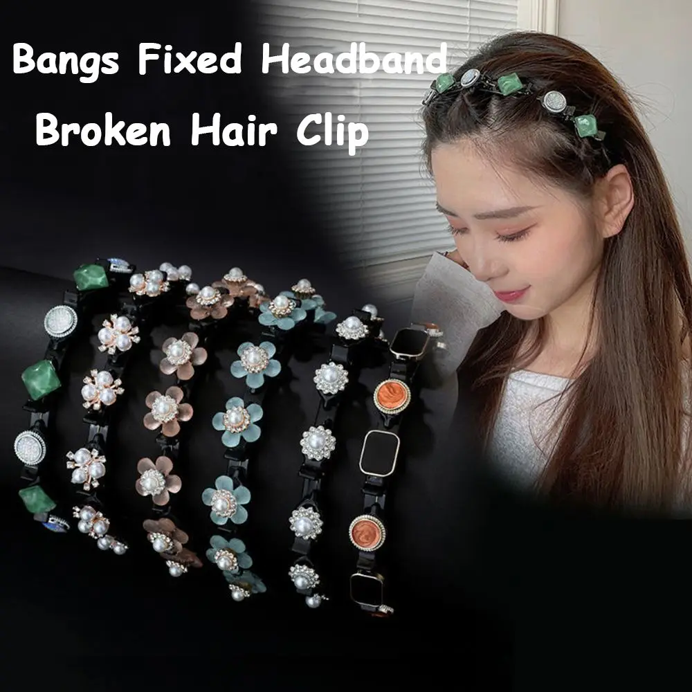 

Tool Double Bangs Fashion Styling Tools Bangs fixed HeadHoop Hairstyle Hairpin Rhinestone HairClip Broken hair artifact