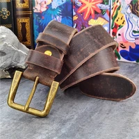 retro 4 3cm mens belt metal belt buckle luxury vintage thick leather belt for men jeans ceinture homme wide waist belt mbt0019