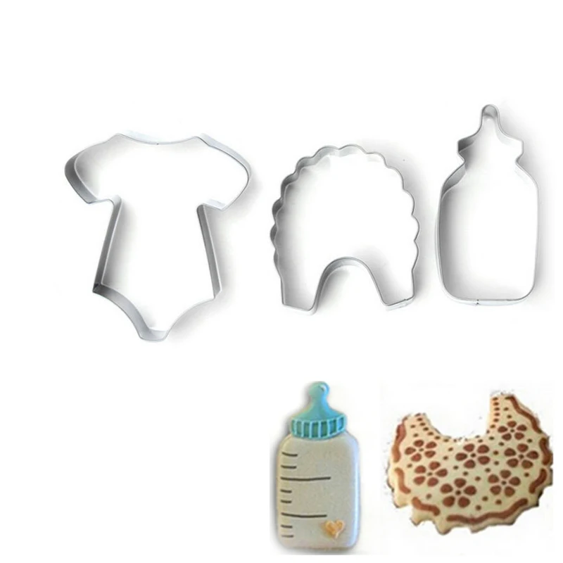 Нержавеющая сталь детская одежда для бутылок торт форма печенье резак украшения