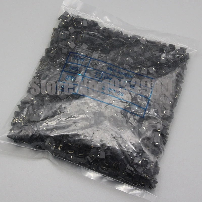 2000 шт. 2 54 мм Шаг перемычки короткая крышка наушники и корпуса провода шунт черный