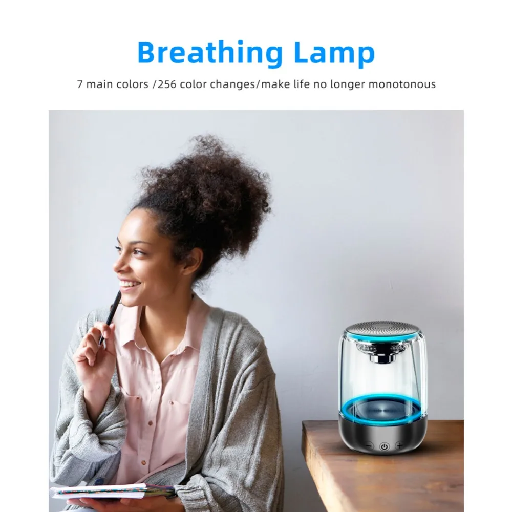 

Bluetooth Audio Wireless Portable 3DSpearker LED Car Spearker High-quality Stereo Luminous Sound Support TF Card AUX Player