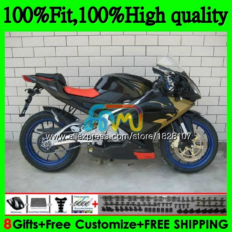 

Injection For Aprilia RS-125 RS125 06 Golden blk 07 08 09 10 11 61BS.58 RS4 RSV125 RS 125 2006 2007 2008 2009 2010 2011 Fairing