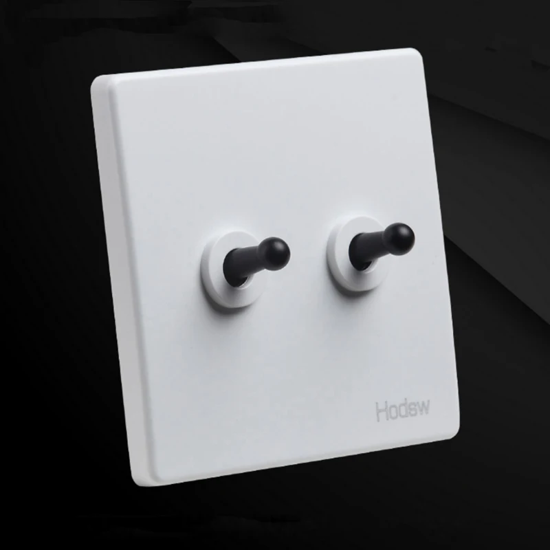 Черный рычажный переключатель с двумя клавишами в стиле ретро 86 двухсторонний