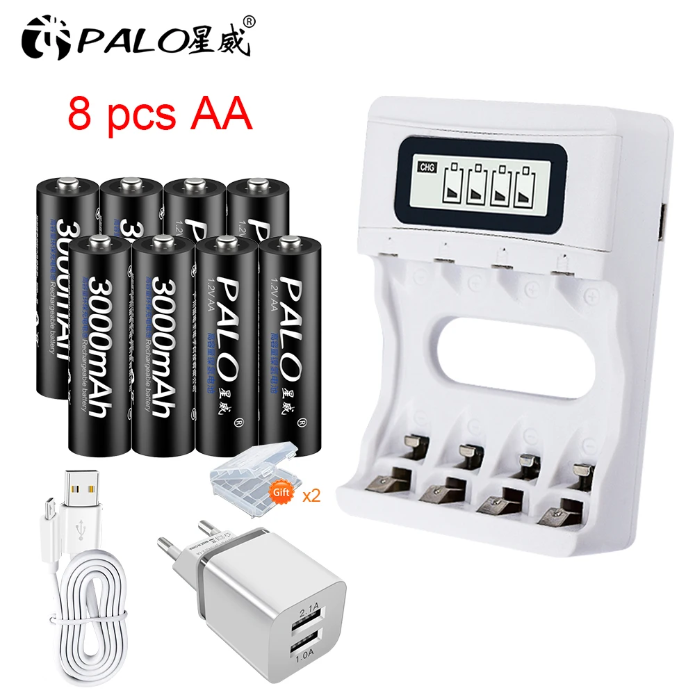 Аккумуляторные батарейки AA 1 2 В никелево металлогидридная аккумуляторная