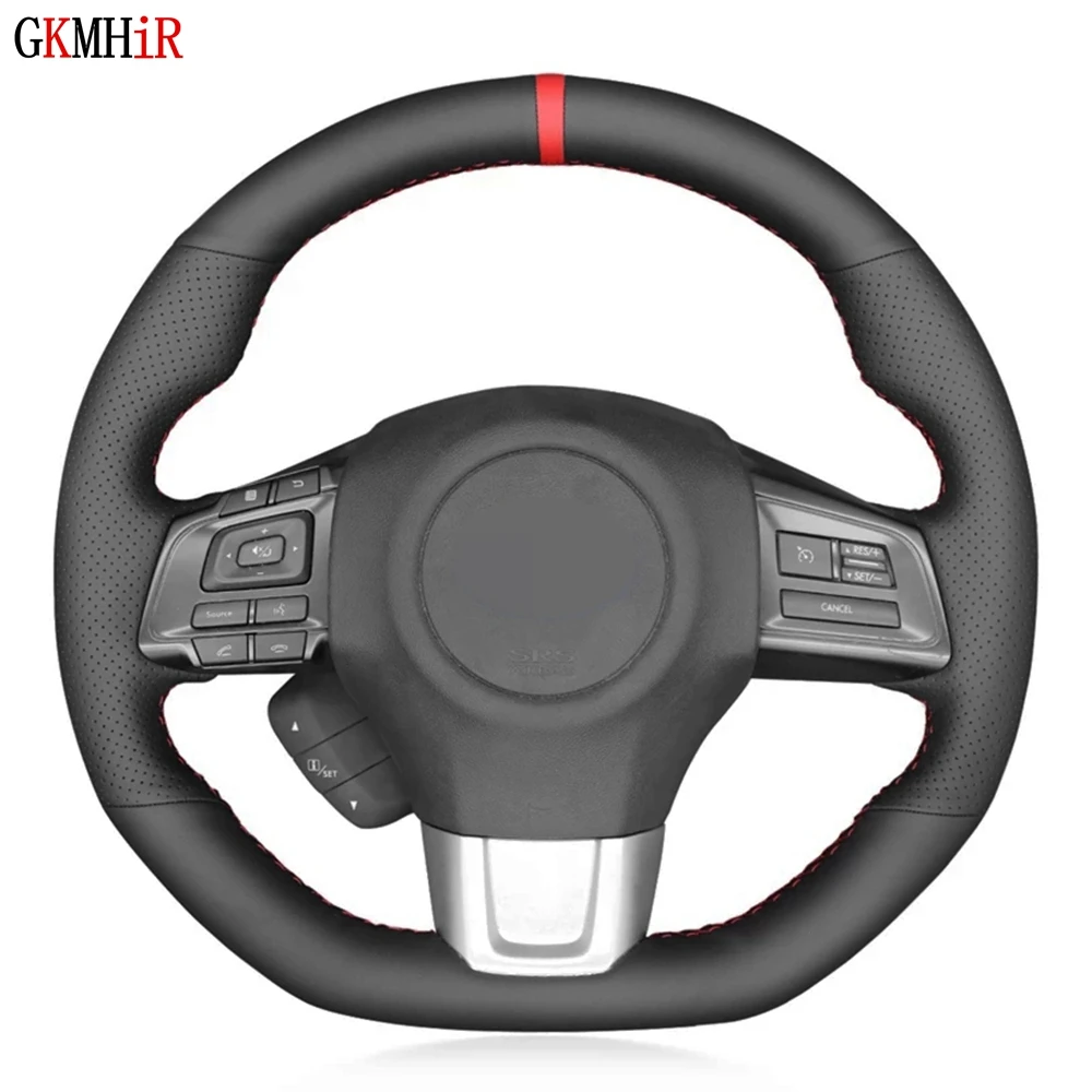 

DIY Non-slip Black Artificial Leather Car Steering Wheel Cover For Subaru WRX (STI) Levorg 2015 2016 2017 2018 2019 2020 2021