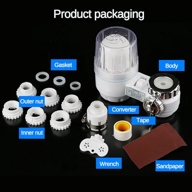 

Tap Water Purifier Clean Kitchen Faucet Washable Ceramic Percolator Water Filter Filtro Rust Bacteria Removal Replacement Filter