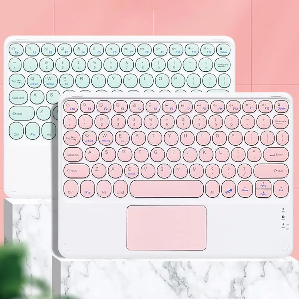 

Portable Simple Keyboard For Phone/pc/pad Retro Round Second Control Bluetooth Keyboard Tablet Thin Bluetooth Keyboard Mous X7V6