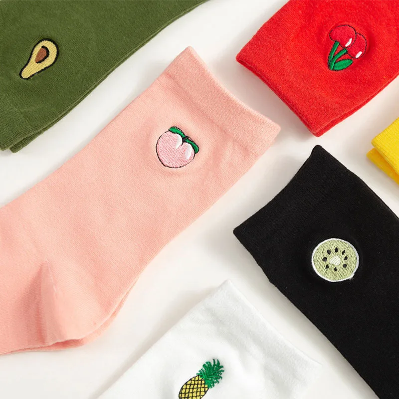 Корейский свежий Harajuku фруктовый носок для женщин забавные животные Фламинго