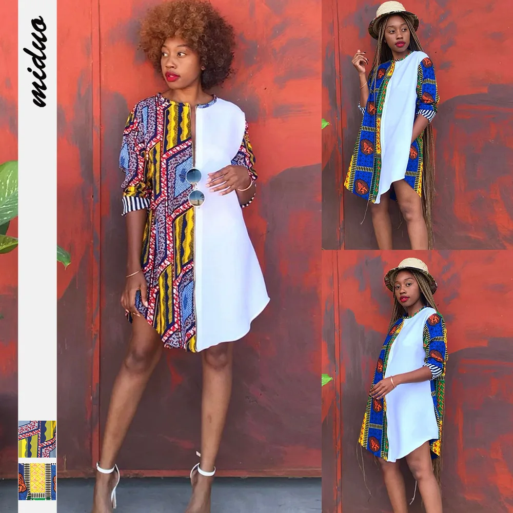 

Женский Повседневный кардиган на молнии с принтом, Свободный Топ средней длины, модное платье с рукавом средней длины, платья с Африканским ...