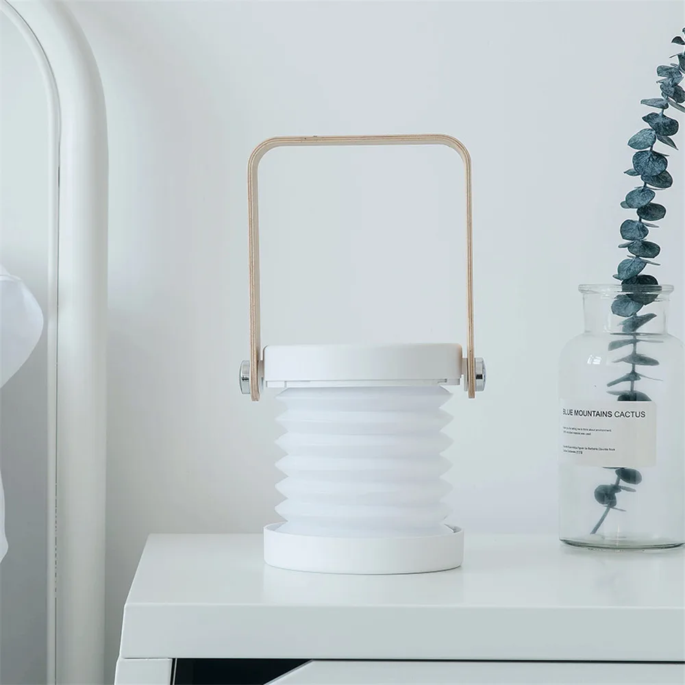 Портативный фонарь с деревянной ручкой телескопический складной светодиодный