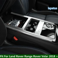 middle control gear shift gearshift box panel frame cover trim bezel molding fit for land rover range rover velar 2018 2022