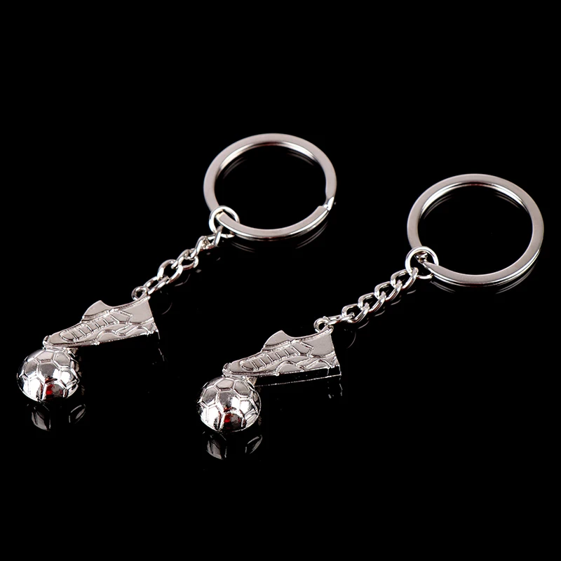 Новый 1 шт. креативный футбольный башмак кулон брелок серебряный цвет Брелоки |