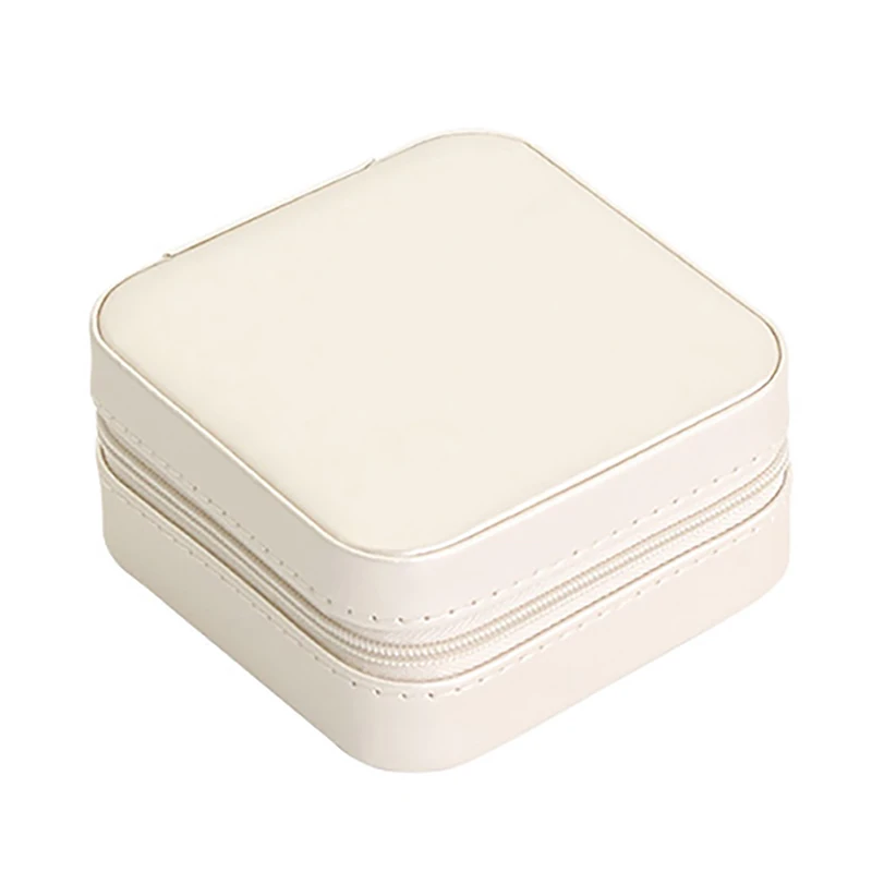 

Flannel Square Jewelry Box Simple layout Makeup Organizer choker Ring necklace Storage Box New